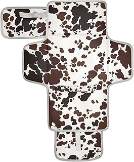 Kigai Cow Print Diaper Changing Pad, Portable Changing Pad for Newborn Infant Girl Boy, Waterproof Diaper Mat, Baby Essentials