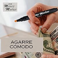 Vista 6 de Marcador para dinero, pluma detectora de billetes falsos con punta mejorada, universal, set de 5 unidades.