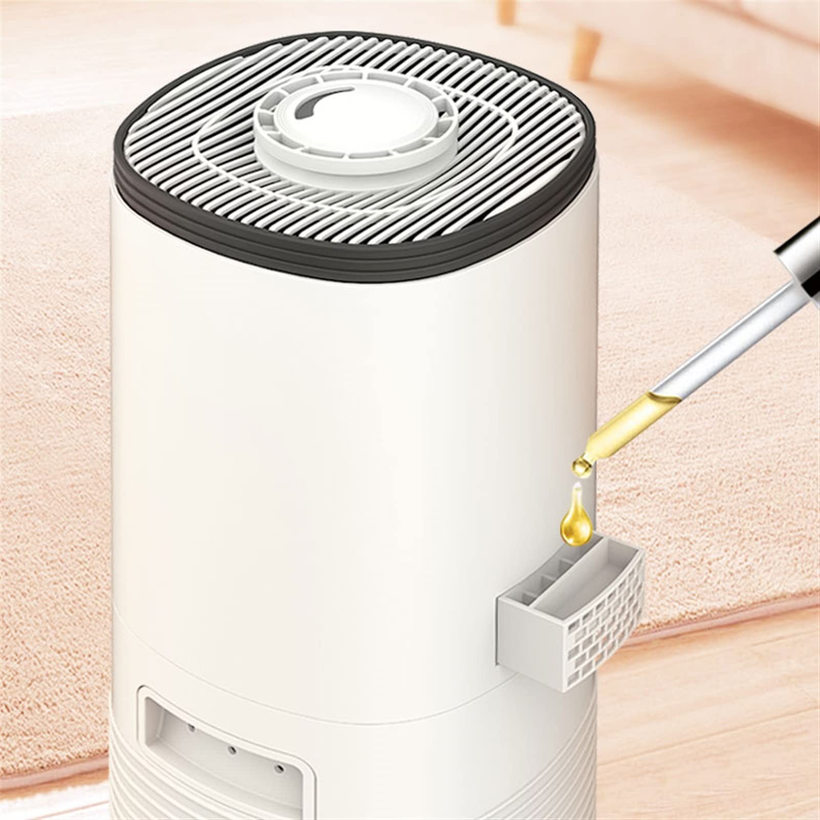 Umidificatore Ambiente Umidificatore da pavimento Umidificatore silenzioso for camera da letto domestica - Umidità costante intelligente e spegnimento automatico, 8 litri Domestico Umidificatore
