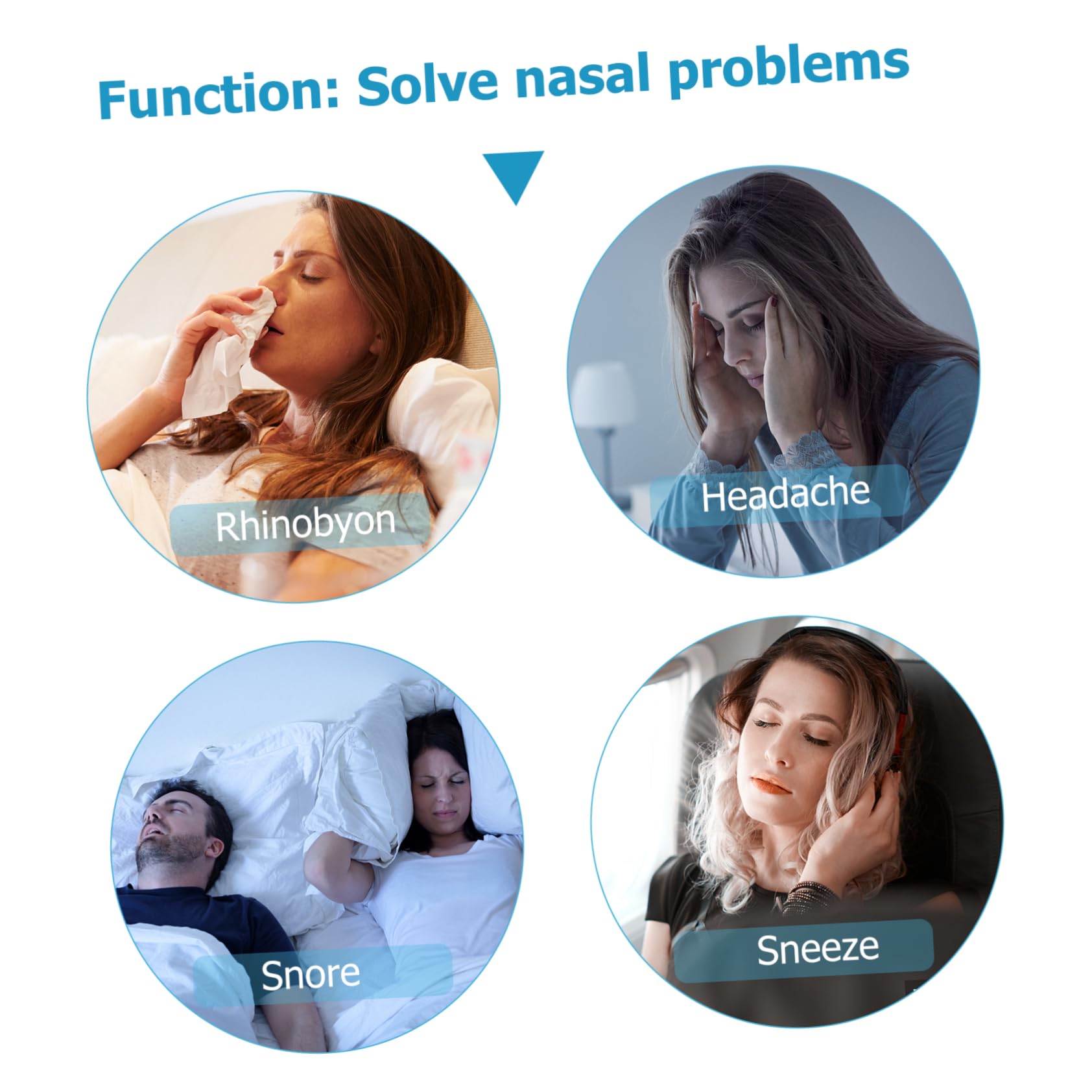 PACKOVE 2piezas Dispositivo Antirronquidos Eléctrico Clip Nasal Recargable Para Dejar De Roncar El De Aire y La Congestión Nasal Para