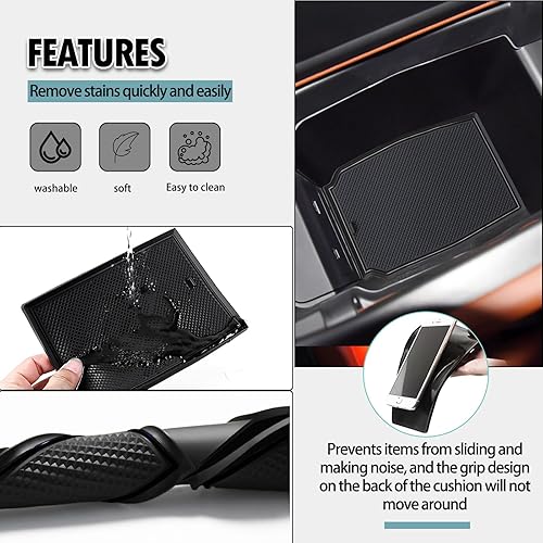 Miniatura 3 de SHAOHAO Alfombrillas para ranura de puerta para Mazda CX-50 2024, alfombrillas antipolvo para Mazda CX-50 2023 2024, 2023 2024 CX-50, insertos para