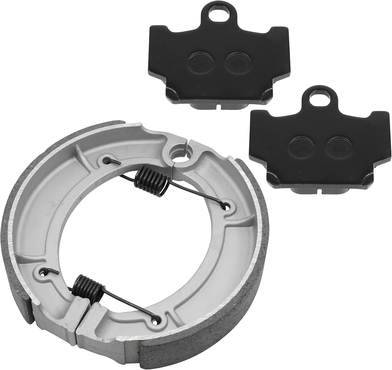 Caltric Front Brake Pads & Rear Brake Shoes Compatible with Yamaha Xs400 Xs-400 Maxim 400 1982 1983 New