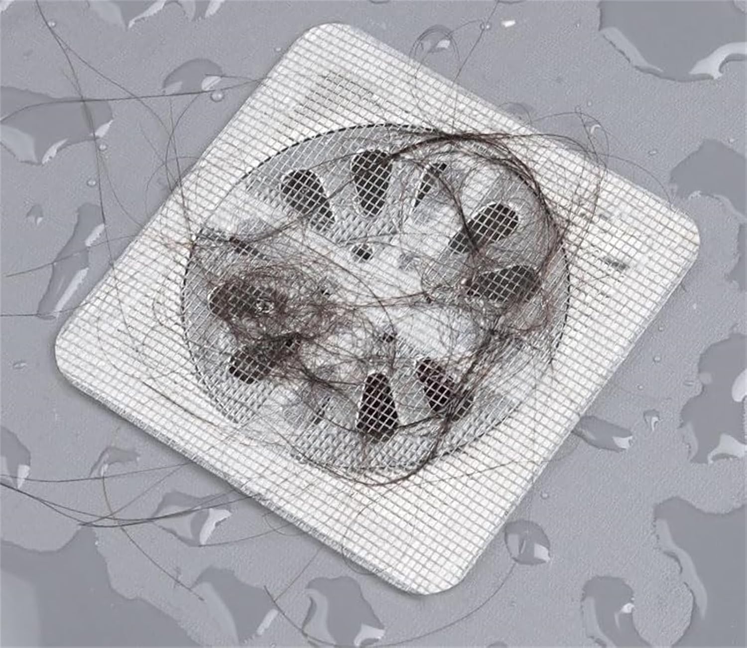 Adhesivo desechable para recoger el pelo, calcomanías de malla de drenaje de ducha, adhesivo de filtro de drenaje de suelo, cubiertas de drenaje desechables, calcomanías de drenaje de suelo para baño