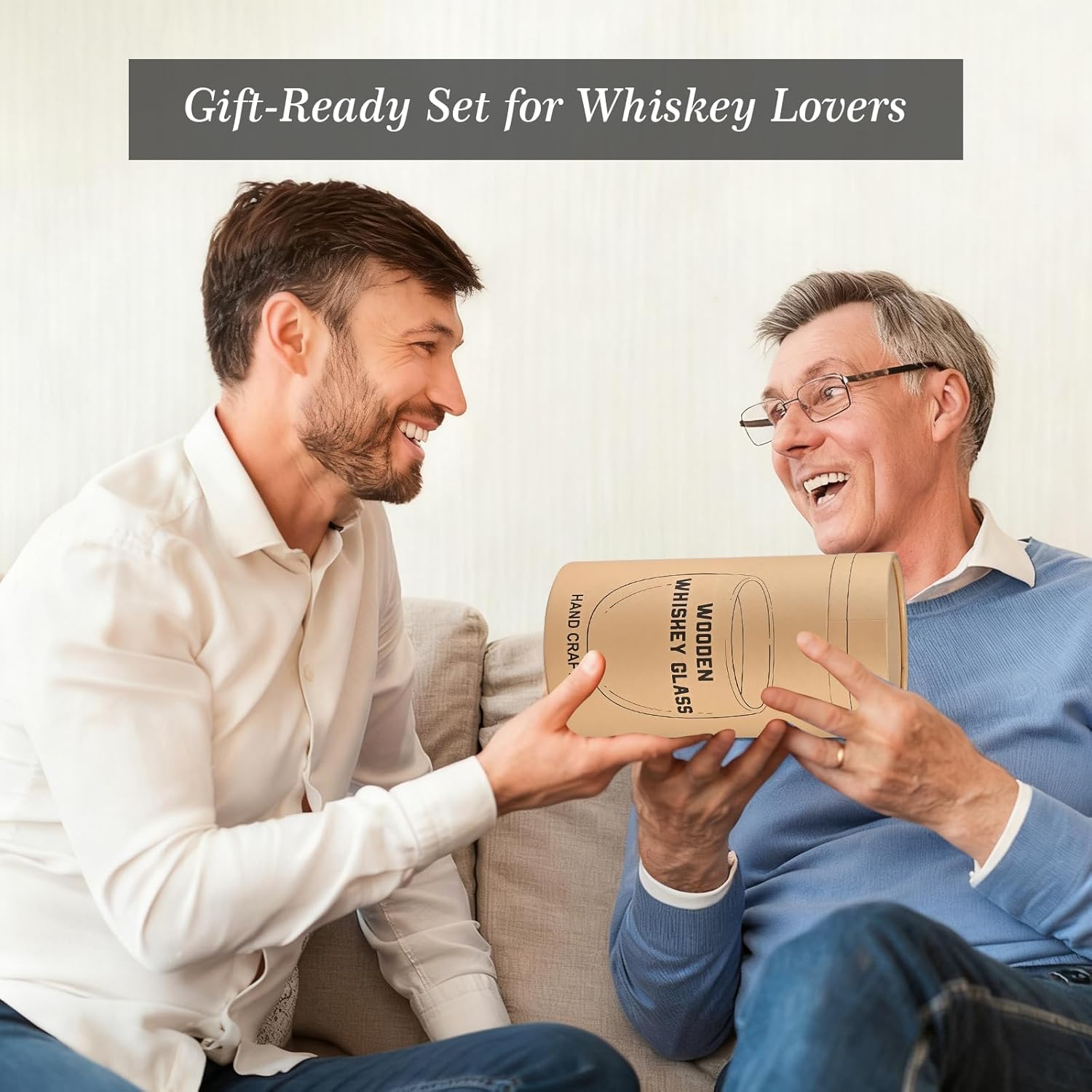 Wooden Bourbon Drinking Glass, Wooden Old Fashioned Glass, Fashioned Tumblers | Premium Gift for Men, Dad, or Whiskey Lovers (Include 4 Whiskey Rocks) - Image 7