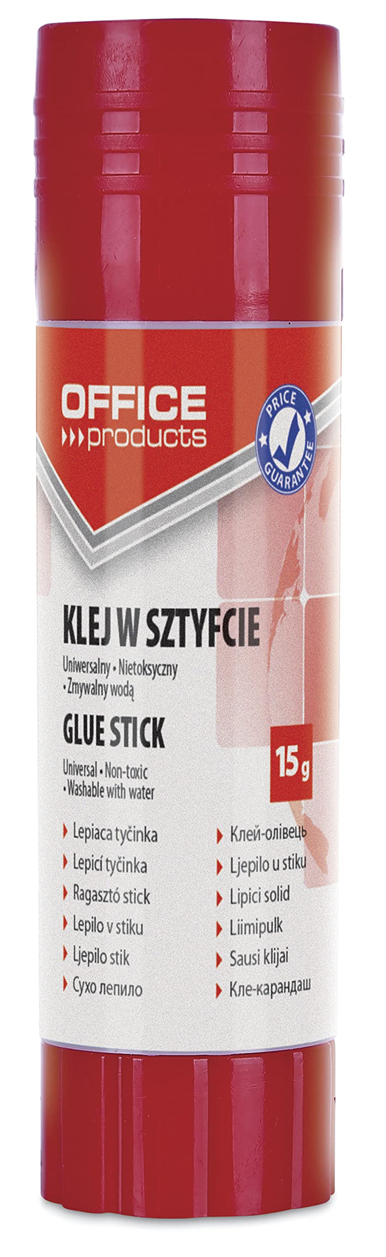 OFFICE PRODUCTS Original Pegamento en barra de 15 g Blanco/Pegamento apto para niños para artes y manualidades/PVA/sin disolvente soluble en agua/para la escuela, suministros de oficina