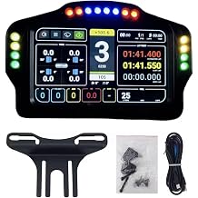 Obokidlyamor 5 inch Dashboard Touch Screen Gear Shifter for MOZA R3/R6/R9/R12; PC Multi-functional Instrument Speed Display For Logitech G29/G920/G923/RS50 Base Steering Wheel