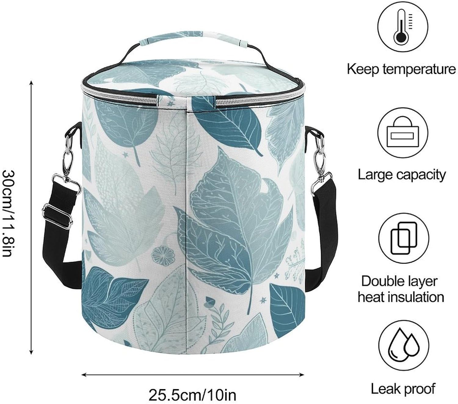 Soft Round Cooler Bags15L Collapsible Ice Chest Bag,Cute Frogprinted Portable Leakproof Insulated Travel Cooler Bag for Picnic,Beach,Outdoor Trip