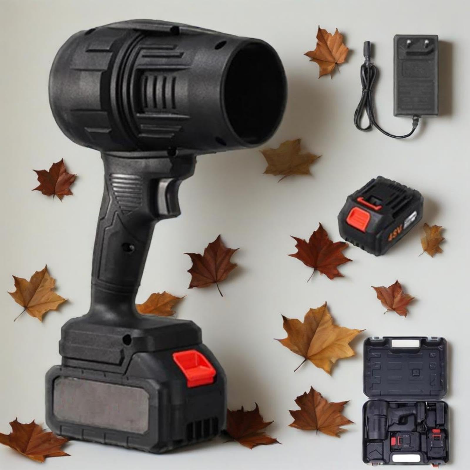 Seese Pro Cordless Leaf Blower - 400 MPH, Adjustable Speed, Handheld Blower/Duster For Patio, Car, Lawn - 2 Batteries
