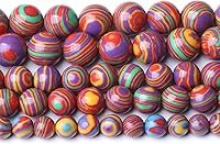 Vista 41 de 60 cuentas redondas sueltas de ágata negra natural mate de 0.236 pulgadas para fabricación de joyas, bricolaje y pulseras, piedra curativa de Ágata