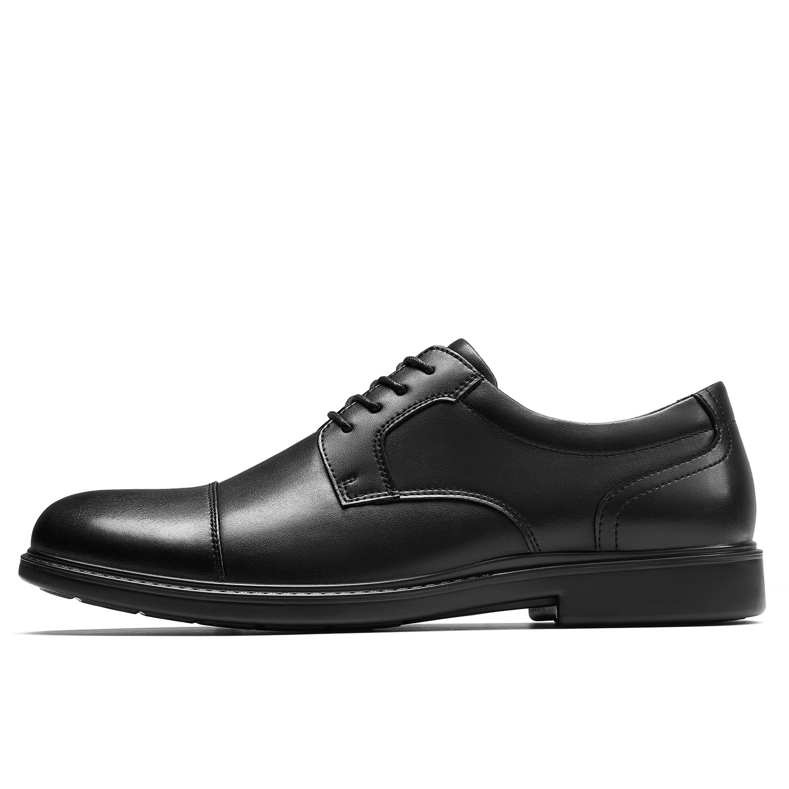 HEEZ Men's Dress Shoes Split Leather, Comfortable Oxford Dress Shoes for Men Non Slip, Lace Up Formal Shoes for Work Business Office — view 7