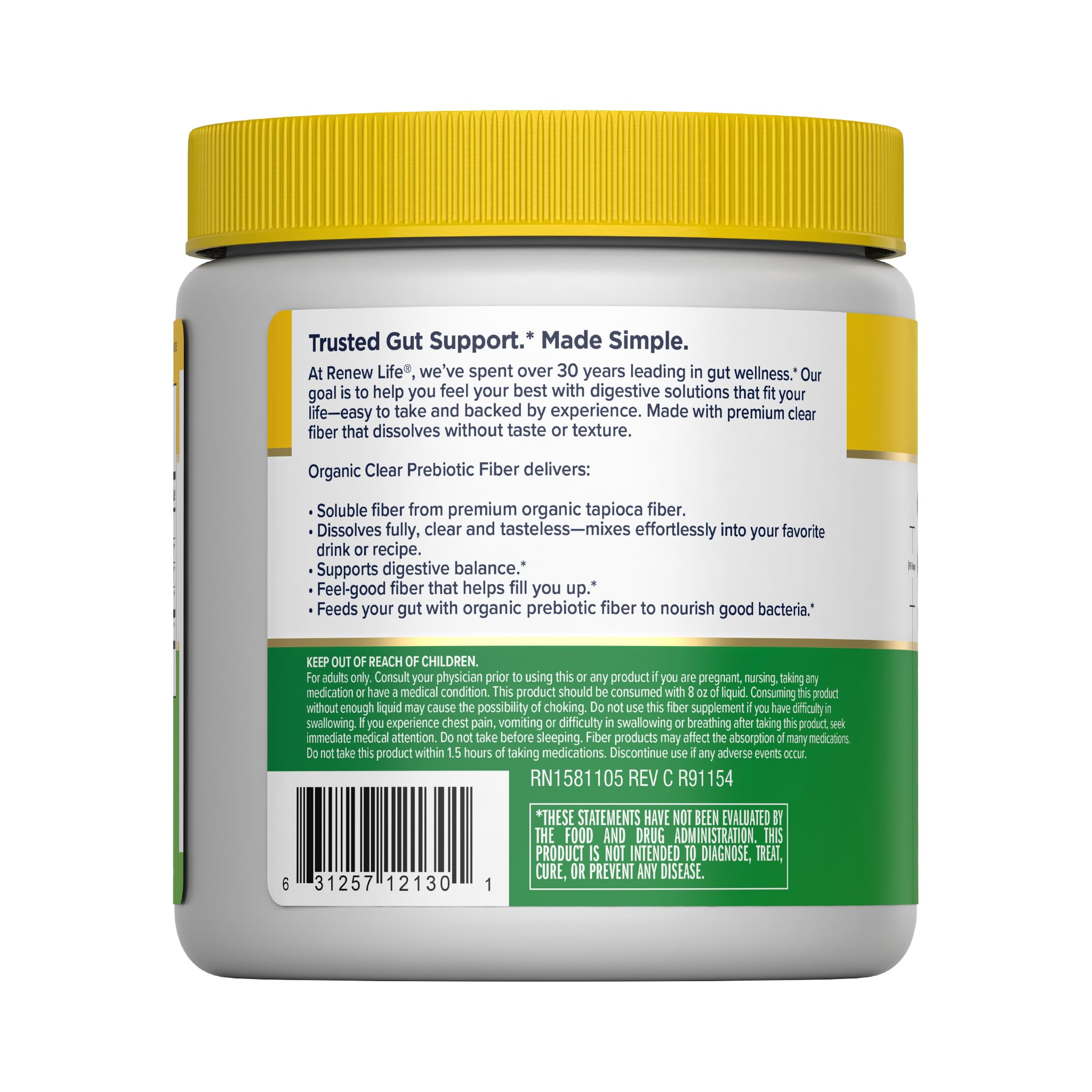 Renew Life Completely Clear Organic Prebiotic Fiber | 7 oz — Amazon image 3