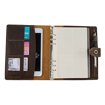 A5バインダー（ヌメ革） ブラン・クチュール】ルーズリーフ バインダー A5 20穴 本革