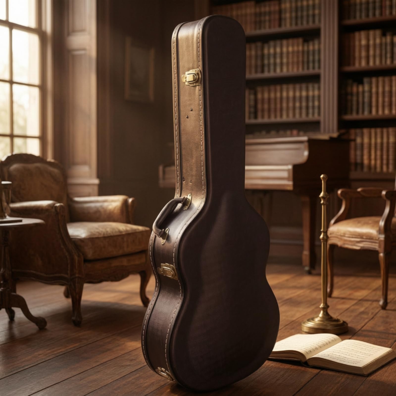 Baoblaze Custodia Chitarra Classica Custodia Rigida Valigetta Custodia Arcuata Astuccio Rettangolare Protezione Contro Polvere Urti E Sbalzi Ambientali Adatta
