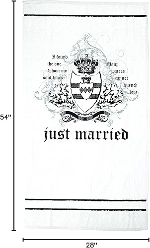 Miniatura 2 de Lillian Rose, Toalla de playa de luna de miel blanca, WG311 B, recién casada