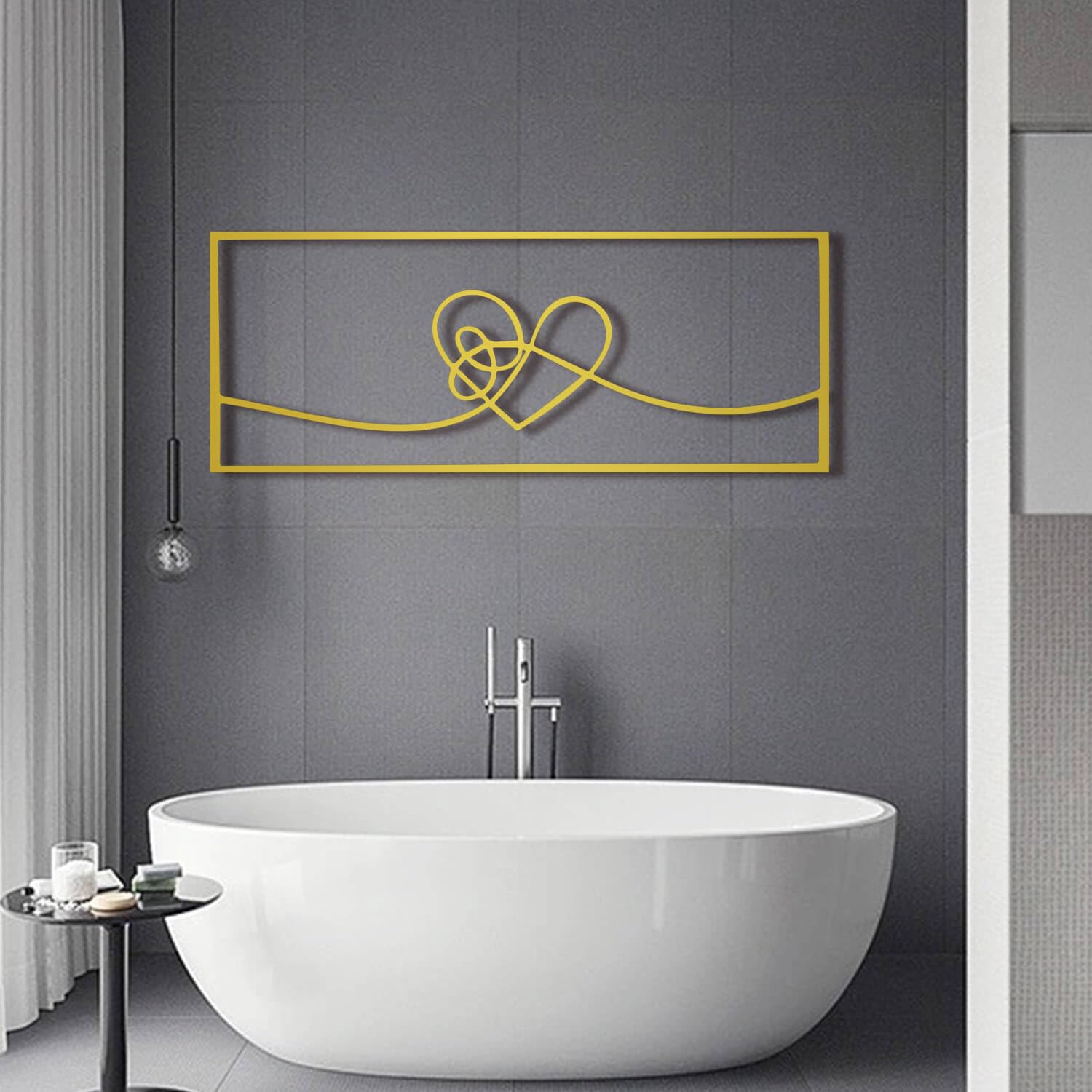 Décoration murale en métal de couples pour célébrer l'amour de la maison