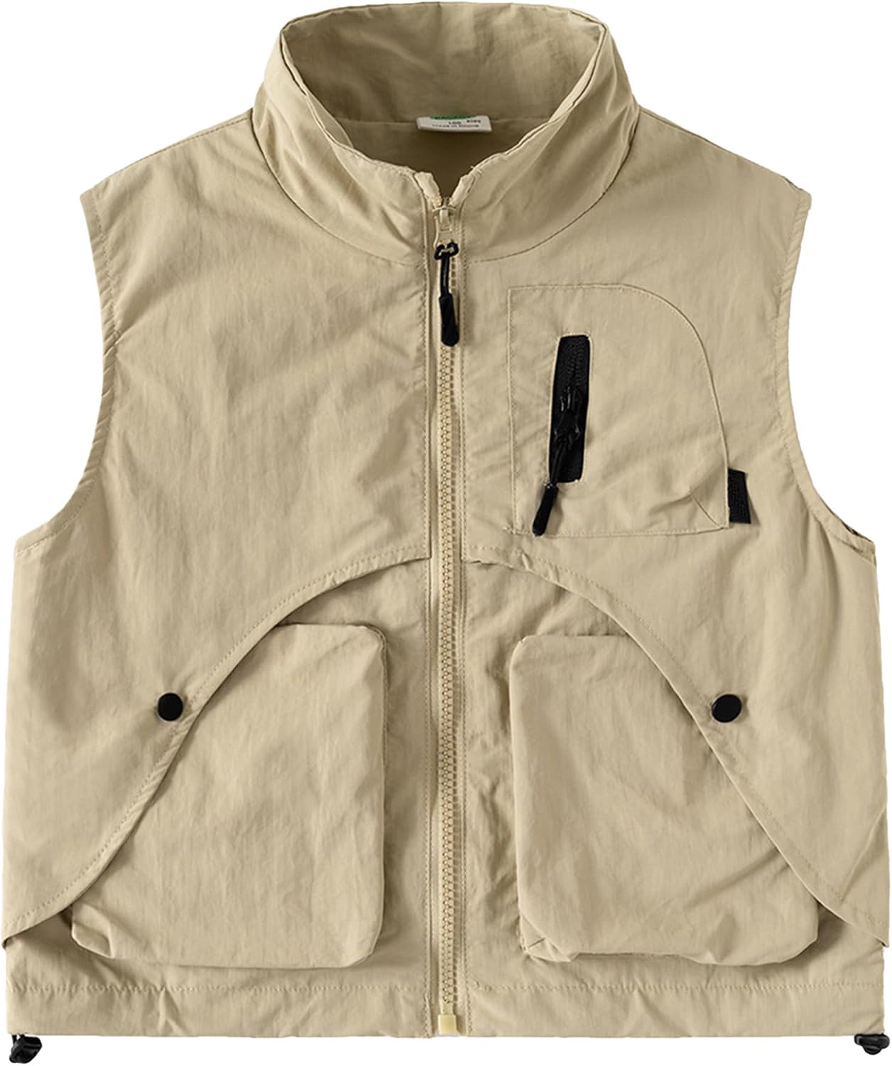 Linjinx Boys Cargo Vest Cargo Outerwear Fitness Gear Beach Trip | Hiking Outerwear,Sleeveless Outdoor Jacket,Travel Vest,Hiking Vest,Rock Climbing,Vacation Wear,Jogging Clothing,Breathable