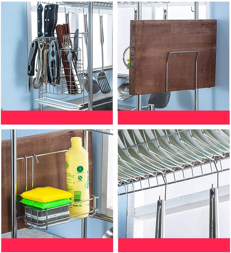 食器ラック、Trjgtas シンク上食器乾燥ラック ステンレススチール棚