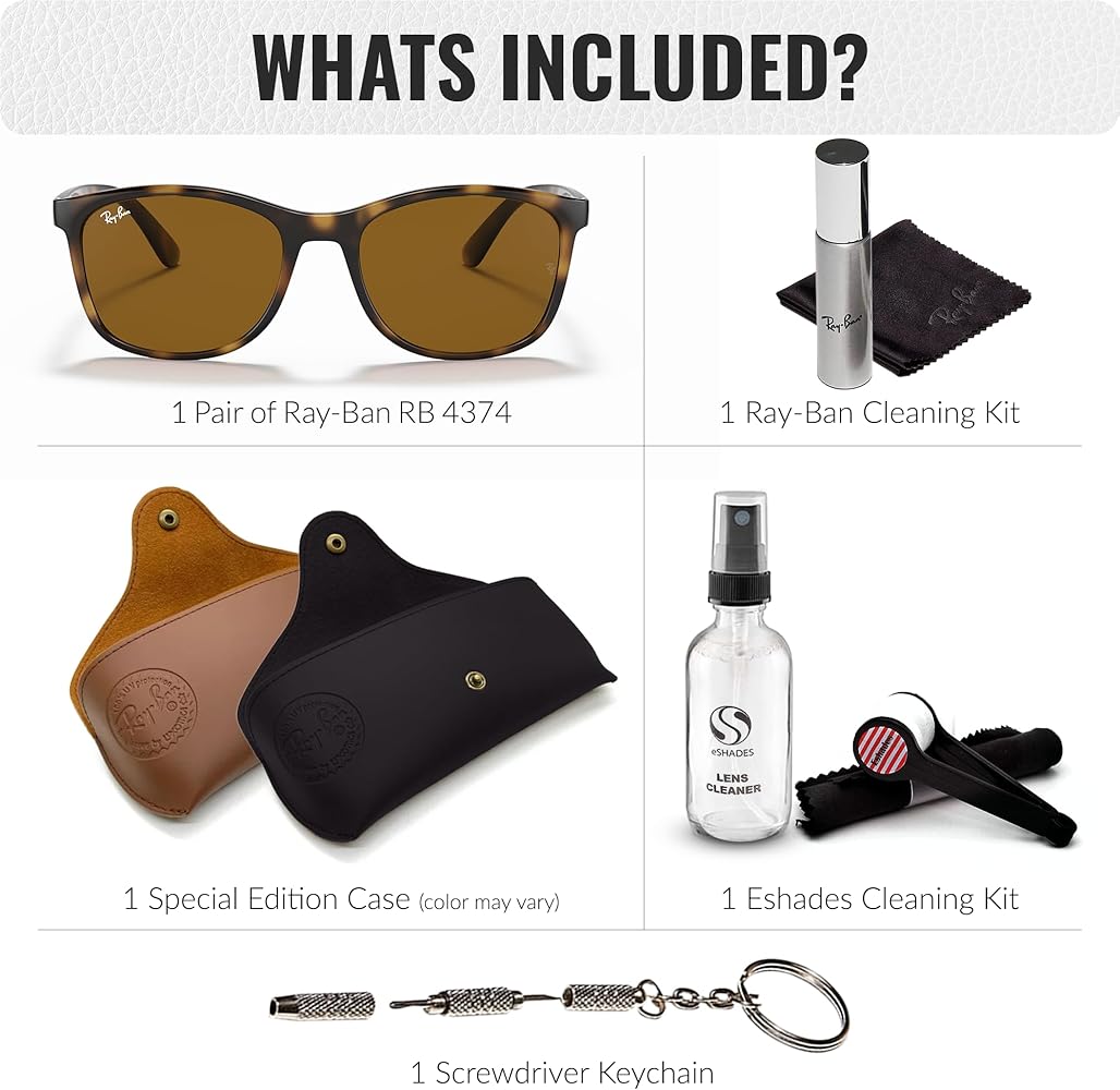 Amazon | Ray-Ban RB4374 スクエアシェイプ サングラス アイウェア