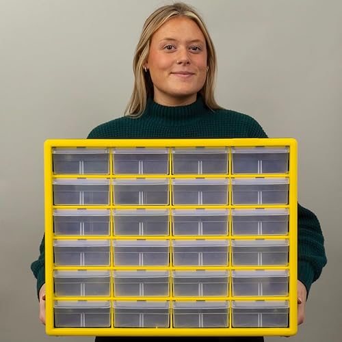 Miniatura 2 de Akro-Mils 10124 - Gabinete de almacenamiento con 24 cajones de plástico para la organización del garaje, organizador de perlas, almacenamiento
