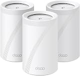 TP-Link Deco Routeur WiFi 7 Mesh BE9300 Tri-Bande, Port Ethernet 2,5G, Couverture de 530㎡, Itinérance IA Transparente, Connectez 200 appareils, Compatible Toutes Les Box Internet, Deco BE65(3-Pack) - 1