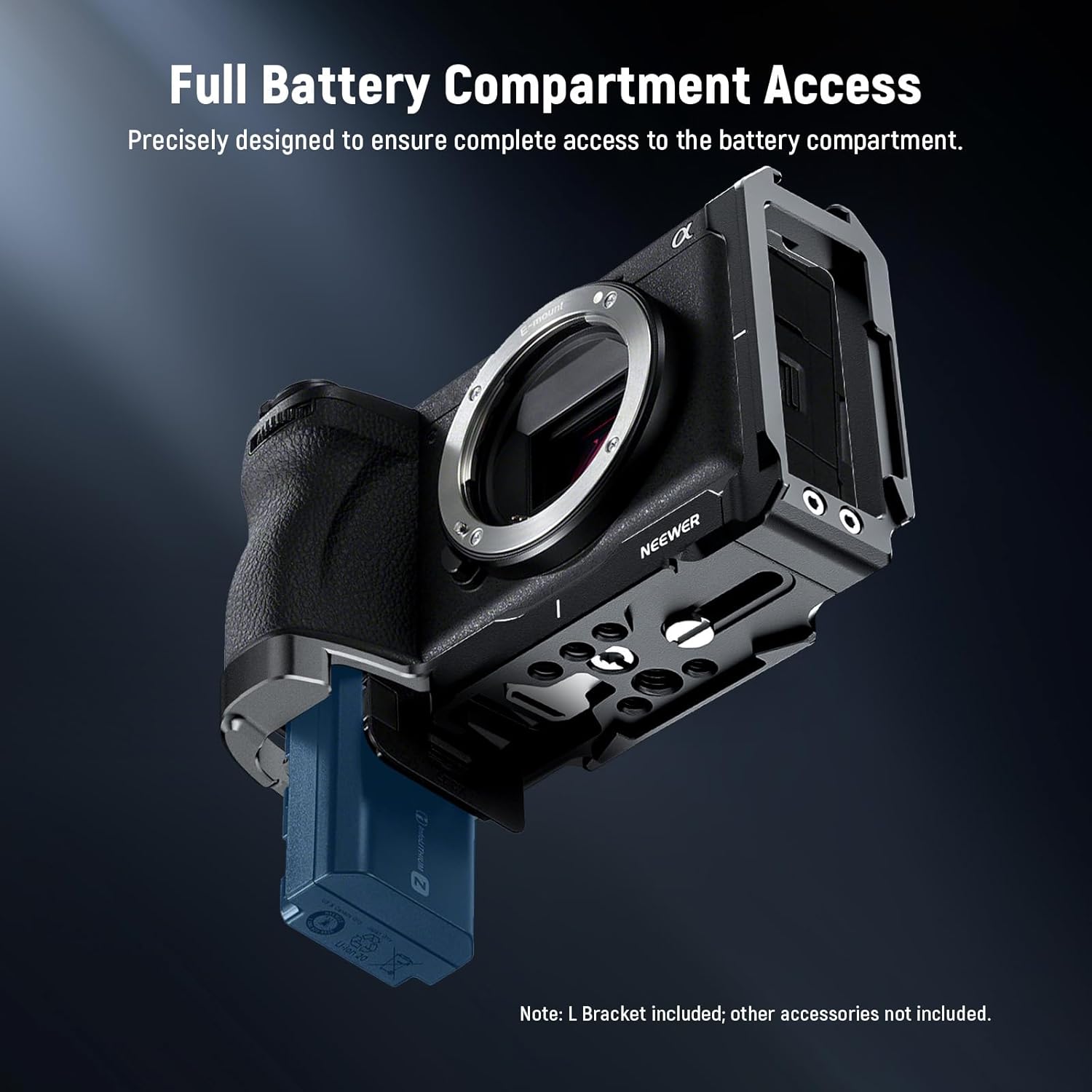 NEEWER a6700 L Plate Compatible with Sony Alpha 6700, Quick Switch Aluminum Extendable Side Plate & Anti Twist Baseplate Compatible with Arca Swiss QR System DJI RS 2 RSC 2 RS 3 Pro Gimbals, CA048 - Image 5