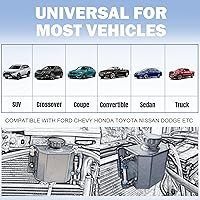 Vista 7 de Tanque Universal de Desbordamiento del Depósito de Refrigerante 1l Tanque de Expansión del Radiador de Refrigerante de Aluminio Plateado