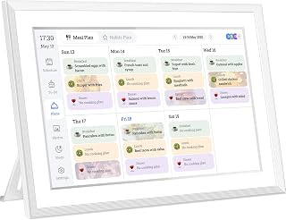Digital Calendar, 15.8 Inch Digital Family Hub Photo Frame App Synchronized Task Assignment Meal Scheduler Low-light Setting Display Meal Planner For Families