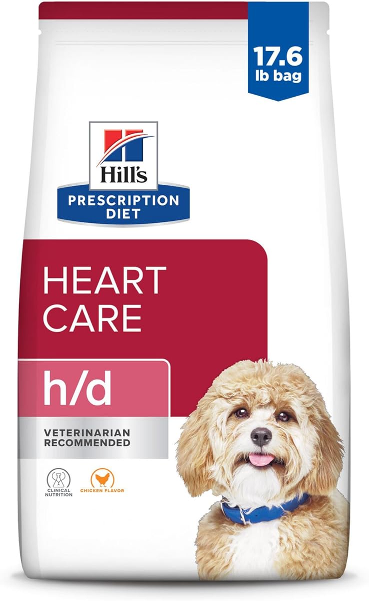 h/d Heart Care Dry Dog Food | #1 Veterinarian Recommended, Chicken Recipe, 17.6 lb. Bag