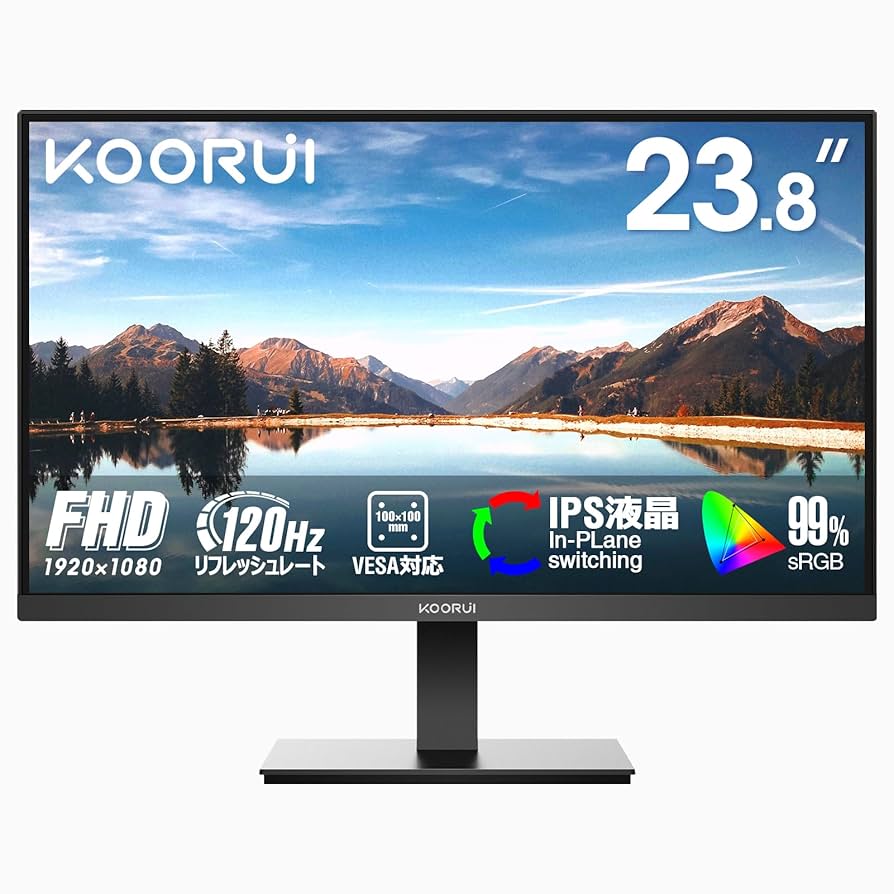Amazon.co.jp: KOORUI モニター 24インチ IPS 非光沢 フルHD pc