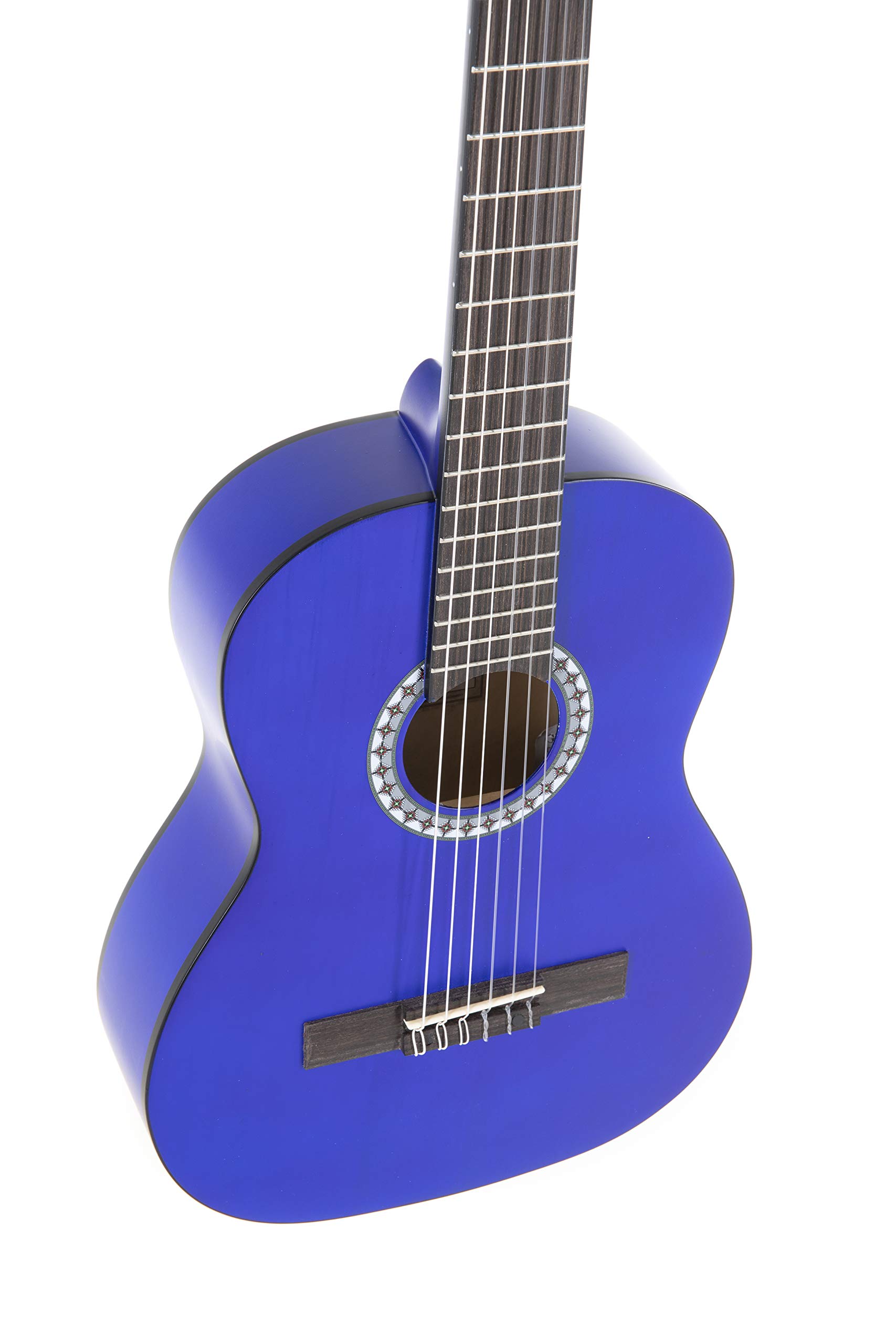 GEWA gitara klasyczna Basic 1/2, korpus lipa, podstrunnica drewno pakkaholz, chromowane maszynki, kolor niebieski