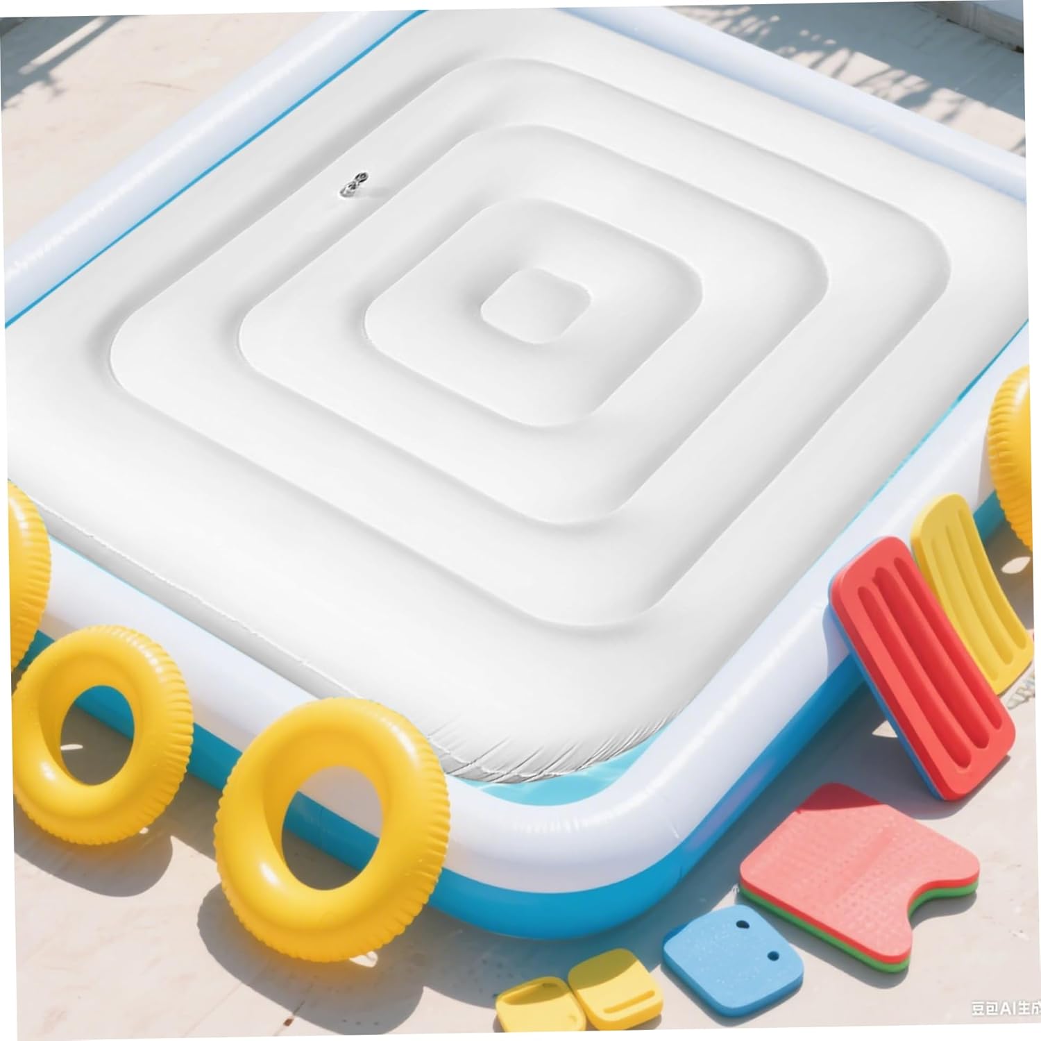 Hot Tub Enclosure, Inflatable Hot Tub Cover 57 in Round Enclosure with Valve Windproof Rain-Proof Snow-Proof Insulated Spa Covers, Square, Spa Covers for