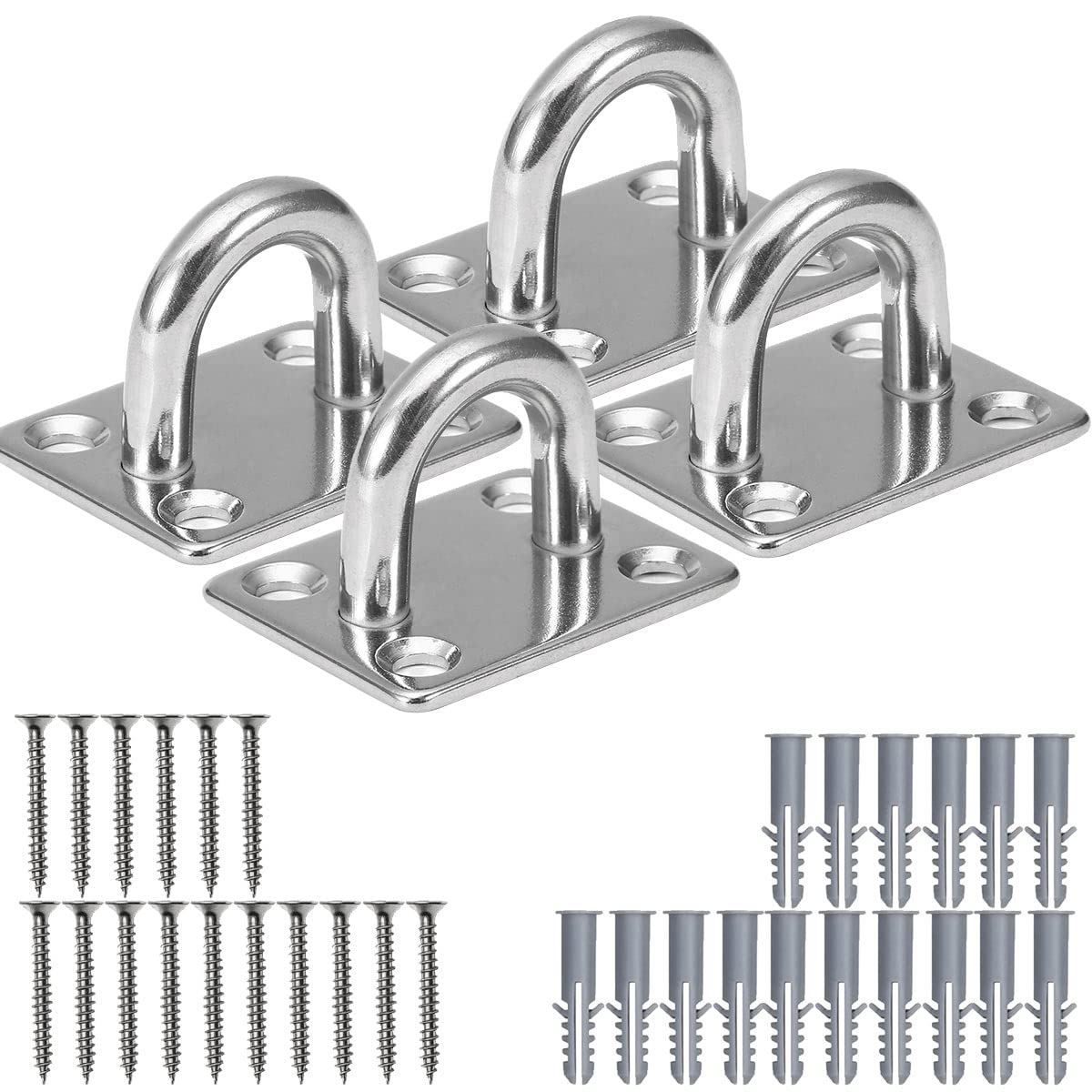 ZVD-Crochets De Plafond En Acier Inoxydable Jusqu'à 400 Kg, Support Rotatif 360° Pour Suspension Yoga Salle De Sport 88816984