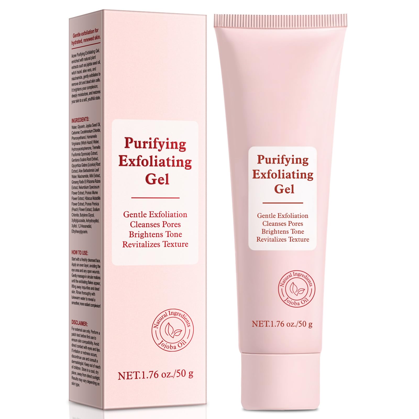 Purifying Exfoliating Gel, Gentle Facial Exfoliator Cleanser, Natural Hydrating Peeling Gel for Face & Body, Deep Cleansing & Moisturizing for All