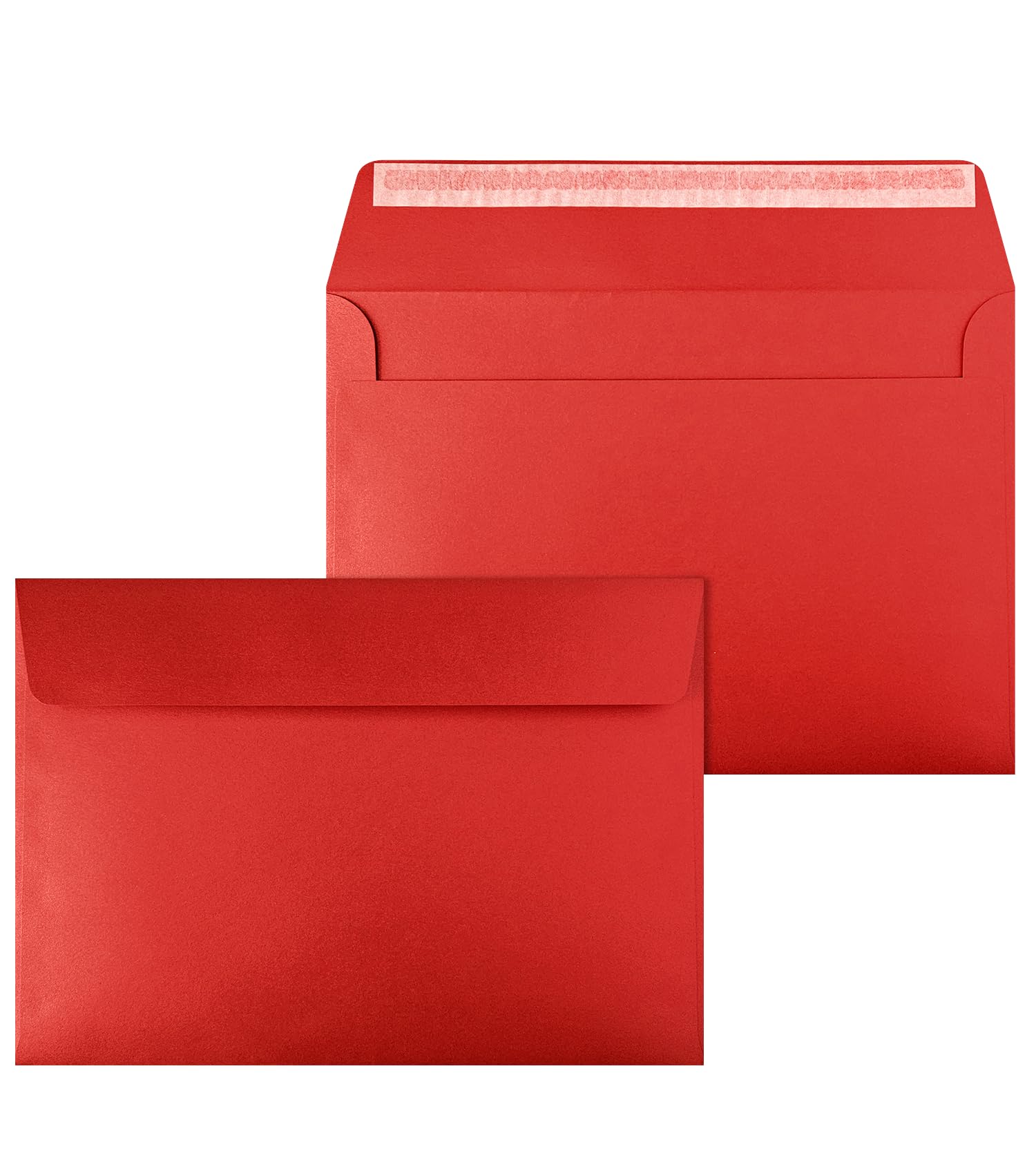 Netuno 50 Large Red Pearl envelopes C5 162 x 229 mm 6.4 x 9 in 120gsm Pearlescent Invitation Envelope Large Shimmer envelopes for A5 Letters Wedding Invitations Greeting Cards documents Postcards
