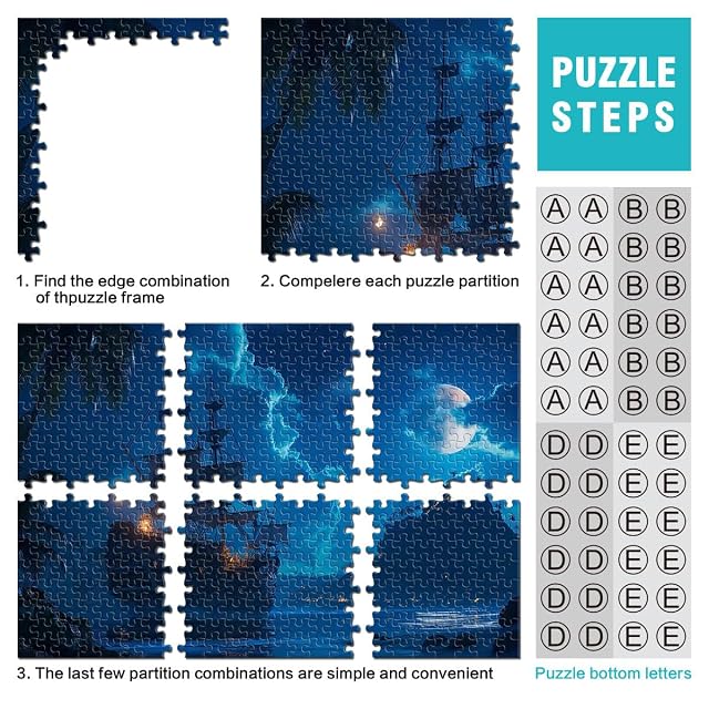 Foto 4 de 8 de Puzzles de 1000 Piezas para Adolescentes Barco Pirata en el Caribe Entrena tu Cerebro y Tus Manos Lista…