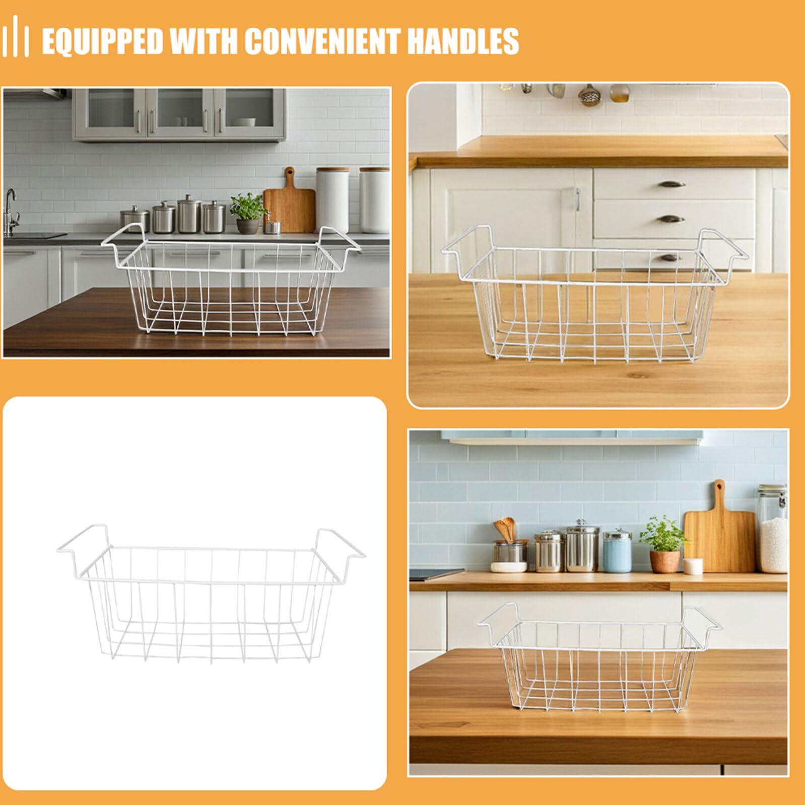 Cesta Metálica para Congelador con Diseño Resistente Cesta Colgante para Almacenamiento de Alimentos Organizador Versátil para Refrigerador y Congelador para Limpieza Fácil para