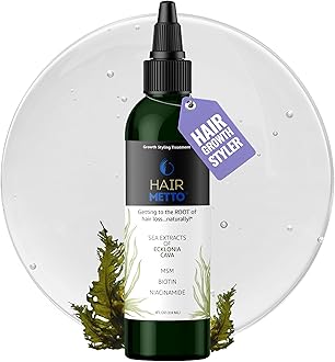Hairmetto Ecklonia Cava Extract Hair Growth Serum – Styling Gel with Vitamins MSM, Niacinamide & Biotin– Hair Growth Booster for all Hair Types - 4oz (118ml)