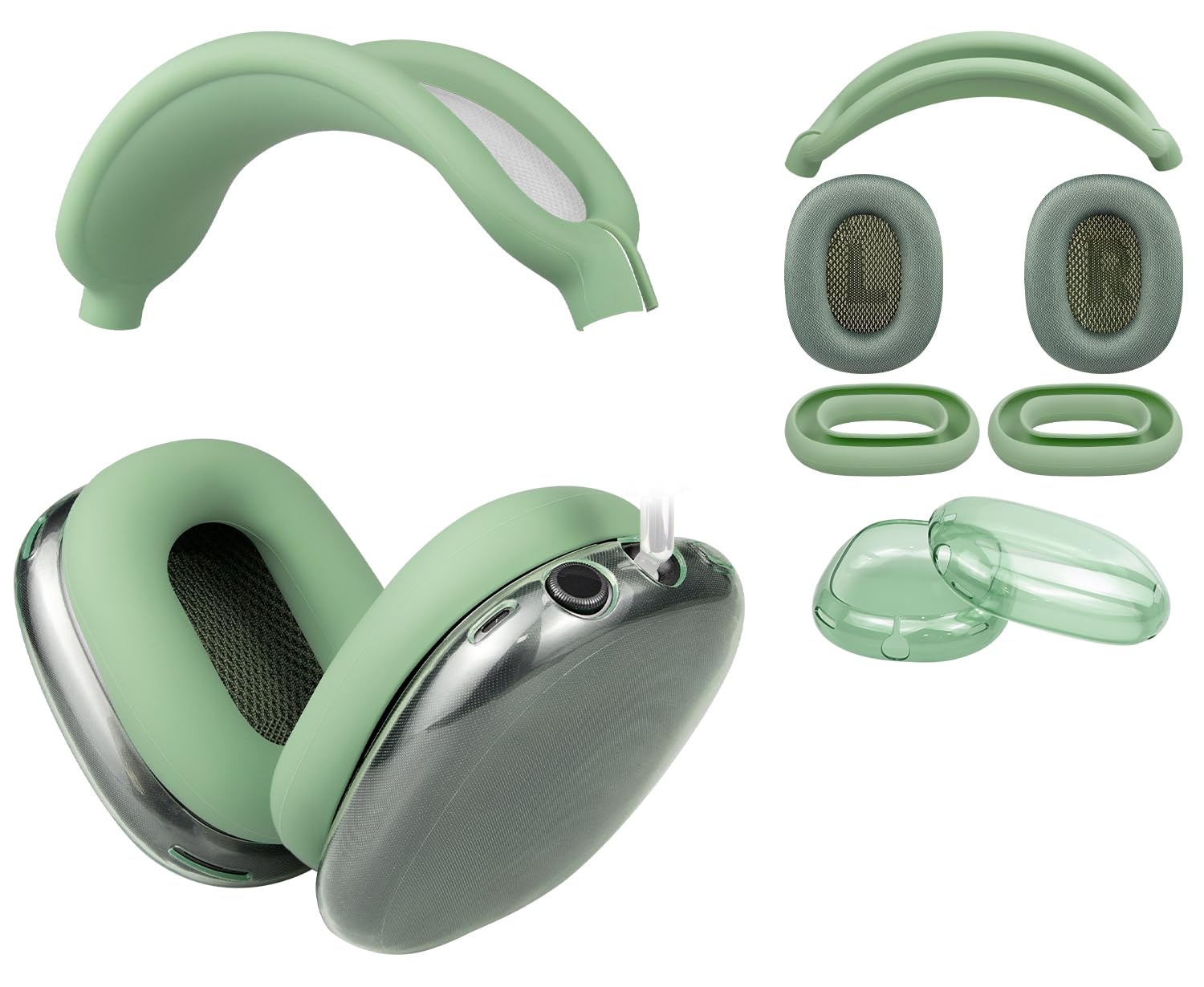 AirPods Max 本体　ケース　Ear cushion換えセット Amazon | SOULWIT 交換 修理 キット for AirPods Max に対応 メッシュ