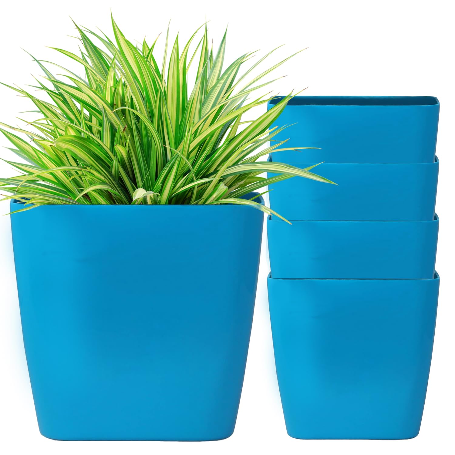 ORILEY AP-673P Pearl Square Flower Pot Planter for Balcony Home Decor Office Indoor & Outdoor (Blue, 7’’, Pack of 5) (B0CR3Y5L76) Amazon Price History, Amazon Price Tracker