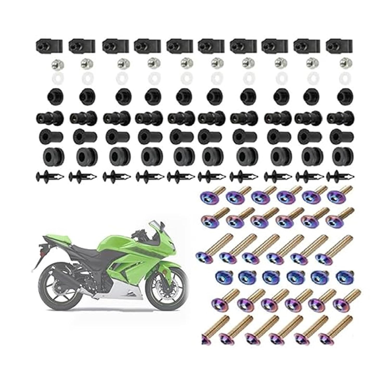 改造アクセサリー オートバイフェアリングボルトネジキット に適合する