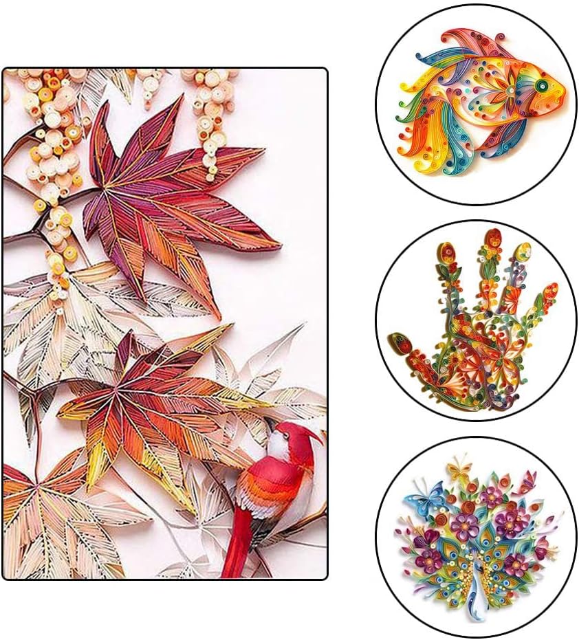Paper Quilling Tools, 12 Pack Assorted Sizes Rolling Curling Quilling Needle Pen for Art Craft DIY Paper Cardmaking Project