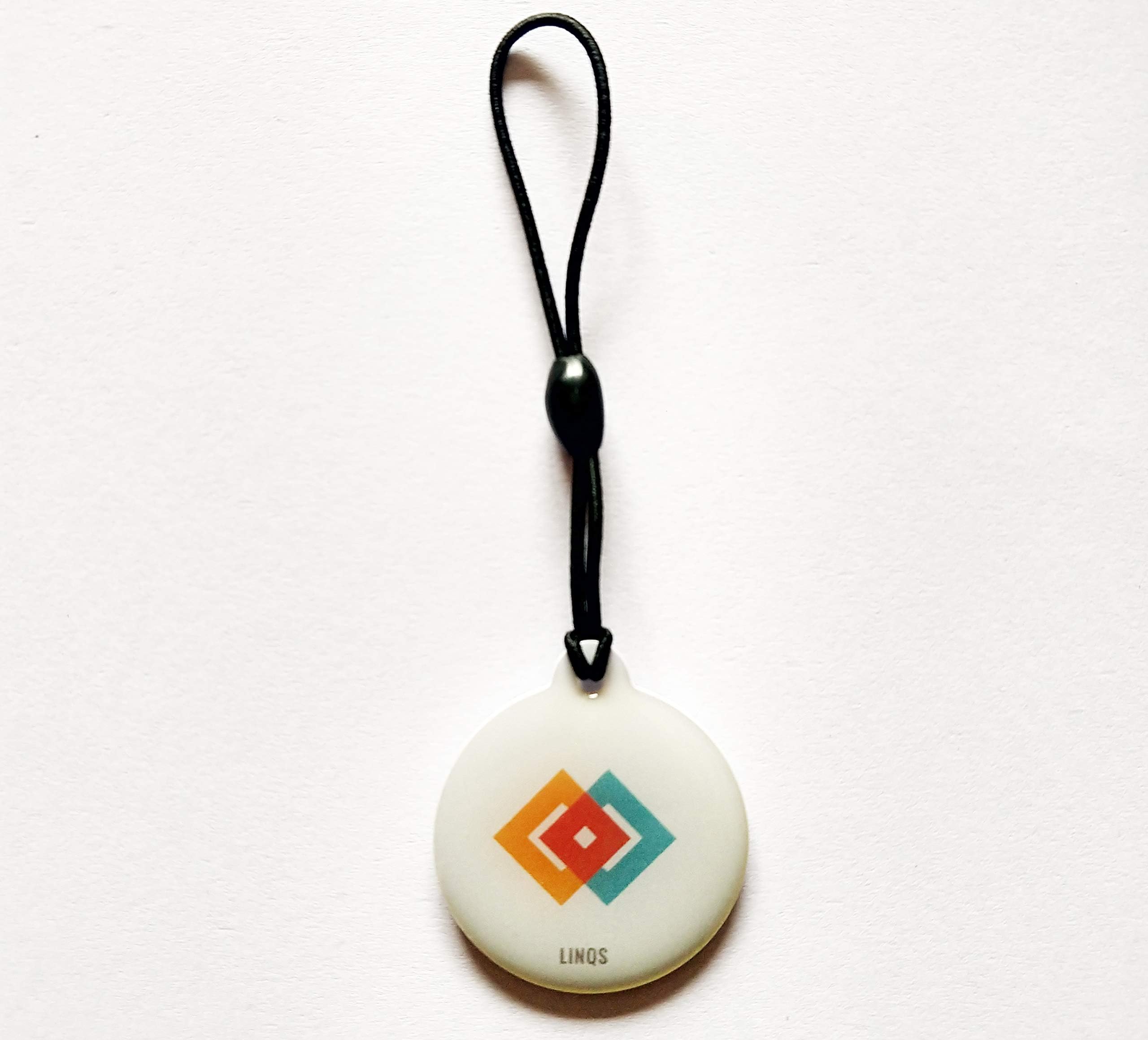 LINQS® - High Memory 888 Bytes Jelly NXP NTAG216 NFC Tag Rewritable | for All NFC Phones | Key Chain NFC Hang Tag (White)