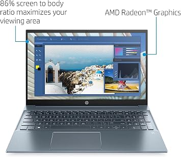 HP 2022 Pavilion 15.6inch FHD 1080P IPS Laptop, 8-Core AMD Ryzen 7-5700U(Up to 4.3GHz, Beat i7-1180G7), 16GB RAM, 512G NVMe SSD, Numpad, HDMI, WiFi, USB-A&C,Audio by B&O, Win11 Horizon Blue