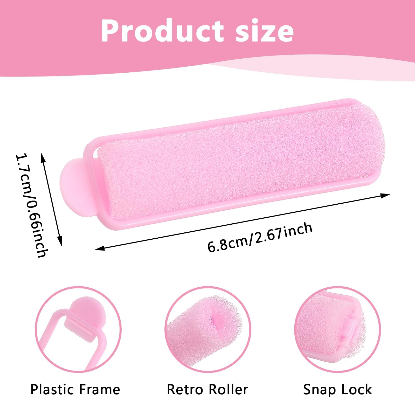 29 Pack Foam Hair Rollers, Sponge Curlers for Heatless Styling Soft Small 6.8cm Rollers for Fine & Thin Hair - Image 2