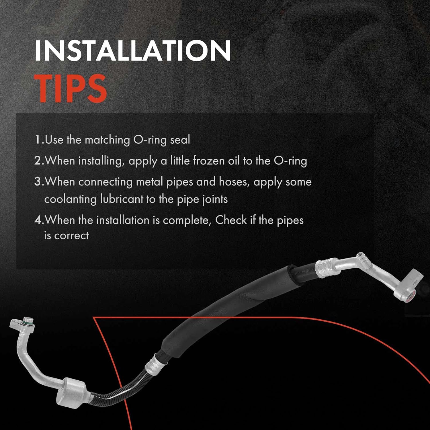 A-Premium A/C Suction Hose Assembly Compatible with Ford F-150, 2018, 5.0L, with HFO-1234yf A/C System, Compressor to Evap