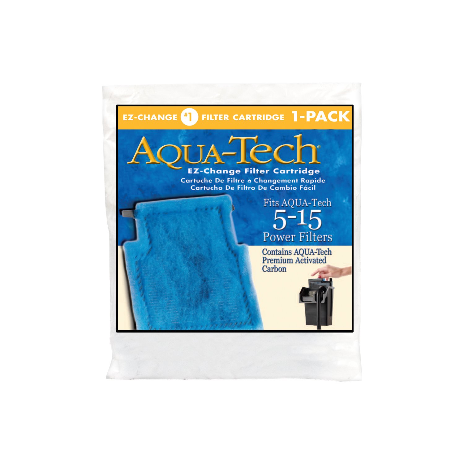 AquaTech EZChange No.1 1Pack Aquarium Filter Cartridge for 5 to 15