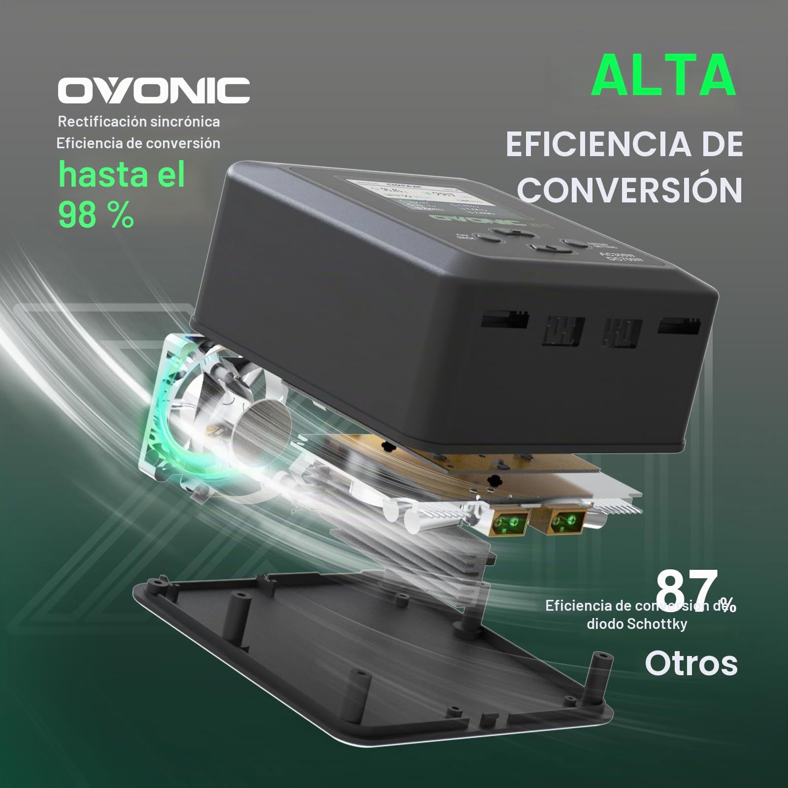OVONIC Cargador de batería Lipo de doble canal AC 300 W/CC 700 W 16 A para 2S-6S LiPo Life LiHv NIMH carga 1-10S (X1PRO