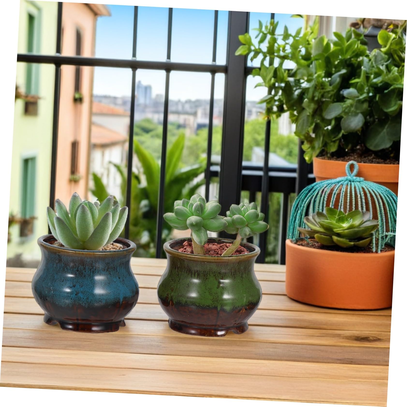 5 Sztuk Ceramicznych Szkliwionych Doniczek Na Kwiaty Miniaturowe Ceramiczne Doniczki Na Kwiaty Doniczka Ceramiczna Kolorowa Dekoracyjna Ceramiczna Doniczka Ręcznie Robiona