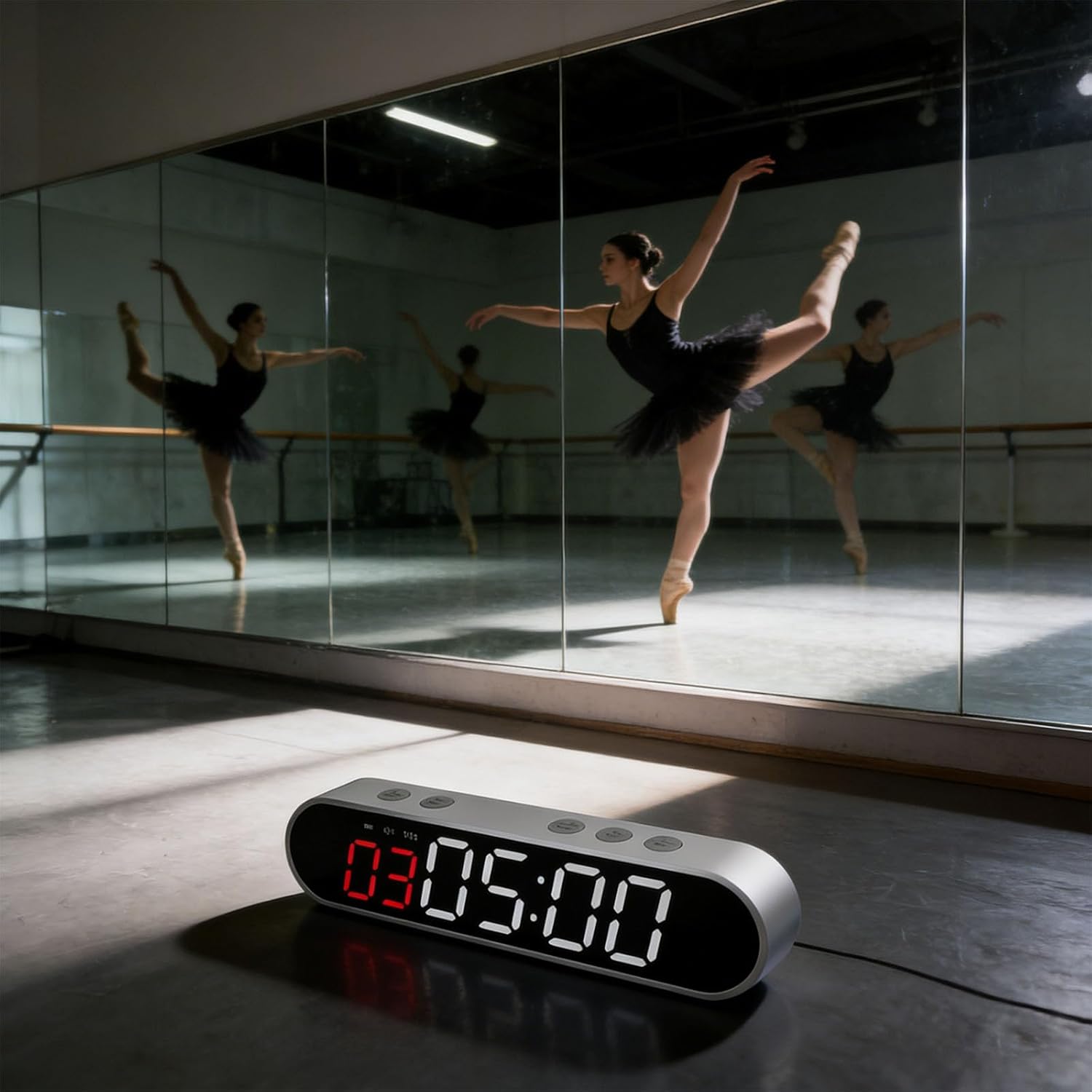 Large Digital Screen Fitness Timer Workout Texture for Exercise Cooking Study Featuring Simple Controls Multifunction
