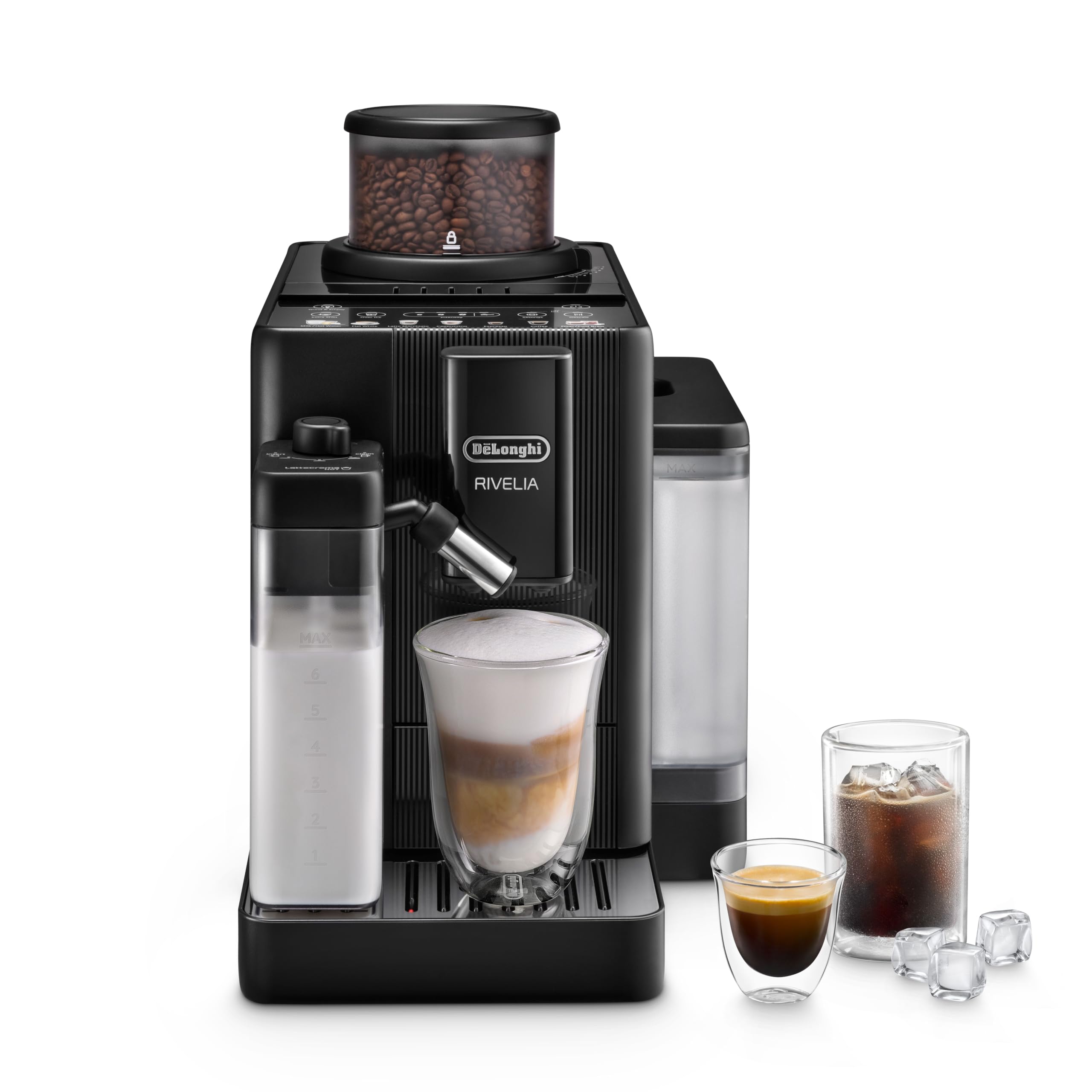 De'Longhi Rivelia Start - Machine à Café Automatique 10 Boissons Noir